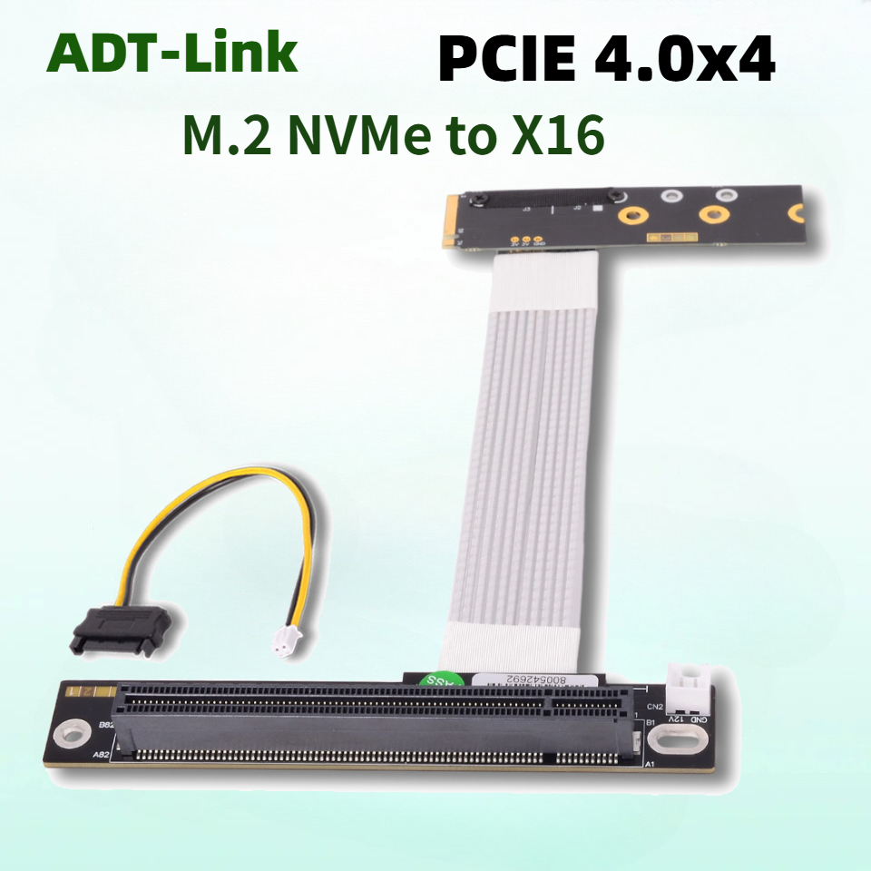 Pcie 4.0 X16 Riser Cable 90 Degree - Kabel Riser ADT M.2 NGFF NVMe