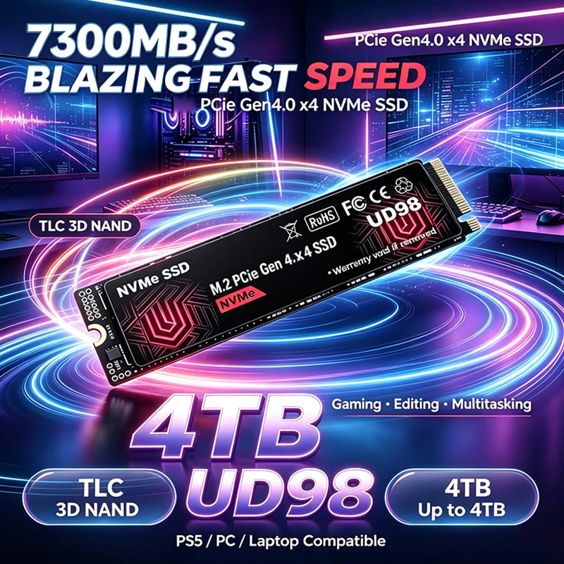 M.2 Nvme 4Tb Pcie 4.0 Ssd - 2026 SSD NVMe M.2 UD98 Original
