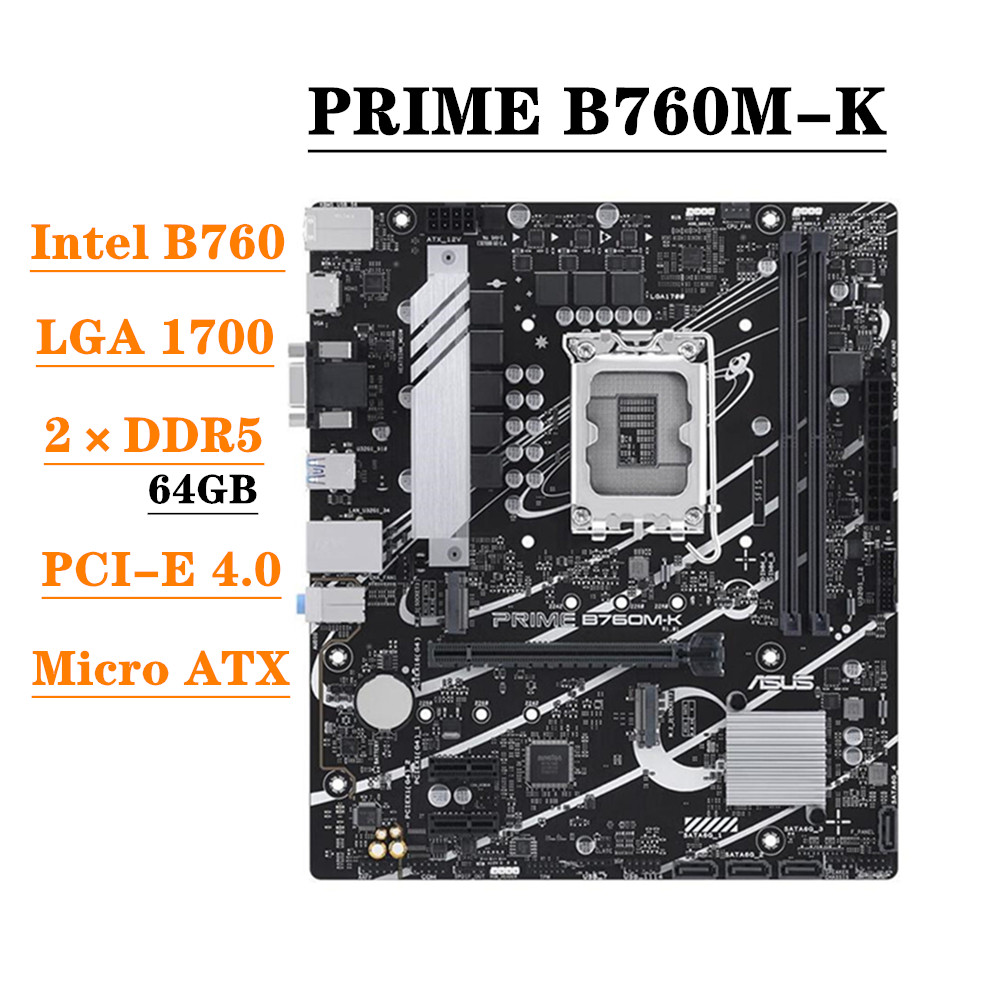 Lga 1700 Ddr5 Itx Motherboard - Motherboard ASUS PRIME B760M-K Mendukung DDR5