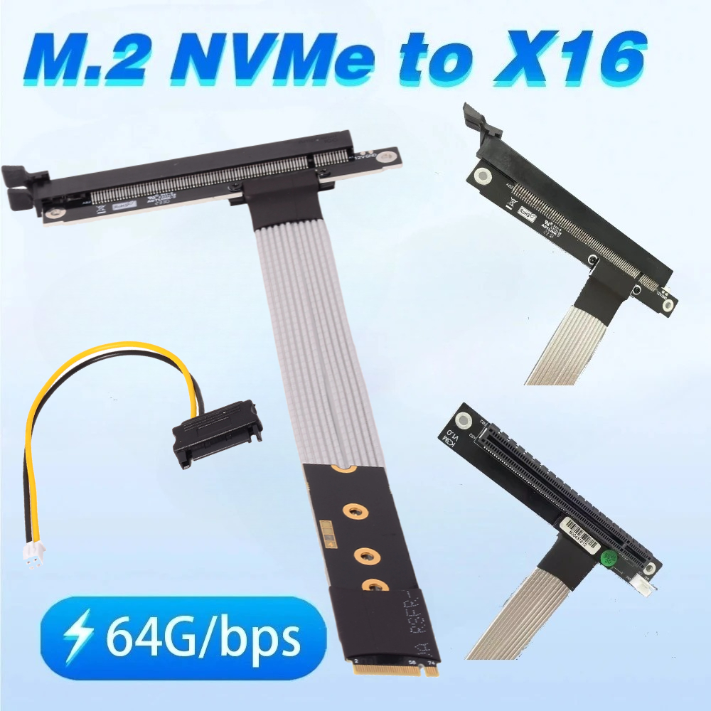 Kabel Riser ADT M.2 NGFF NVMe  - Pcie 4.0 X16 Riser Cable 90 Degree ulasan dan harga